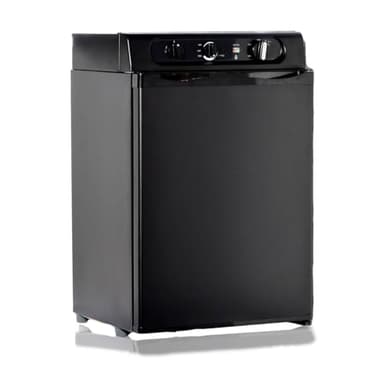 Techomey Frigo Trimixte 12V 220V Gaz, 60L, Silencieux pour Camping-car, Caravane, Maison, Mobi-home, Noir