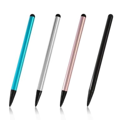 Pack de 4 stylets universels capacitifs pour écran tactile, stylets pour toutes les tablettes, stylet pour écran tactile, pour iPhone iPad Pro Mini Samsung Galaxy Surface Huawei Lenovo etc