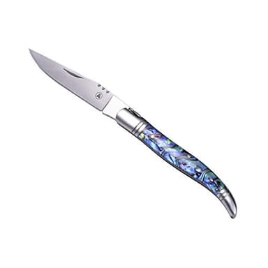 LAGUIOLE Couteau Pliant Manche Nacre Véritable - Nacre, Acier Inoxydable - Couteau Pliant pour Un Usage Quotidien - Coffret Cadeau