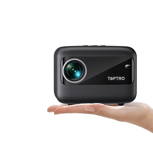 Mini Projecteur,TOPTRO 15000 Lumens 1080P Full HD,VideoProjecteur Portable Focus Électrique,RétroProjecteur 5G WiFi Bluetooth 5.2, ±50° Correction 4-Point,Compatible avec Smartphone/HDMI/USB/TV Stick