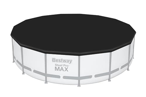 Bâche 4 saisons 470 cm pour piscine hors sol ronde diamètre 457 cm, Noir