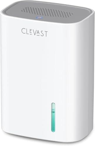 CLEVAST Deshumidificateur d air, Déshumidificateur Électrique Silencieux 850ml avec Arrêt Automatique, Déshumidificateurs Portable Mini pour Chambre, Maison, Bains, Placard