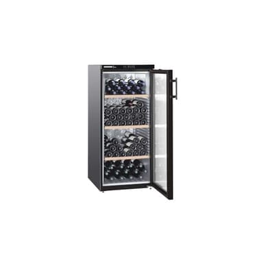 Cave de vieillissement Liebherr WKB3212 - Cave de vieillissement- Capacité : 164 bouteilles - Air brassé - humide - Noir - Porte Vitrée - 3 clayettes Bois - classe A