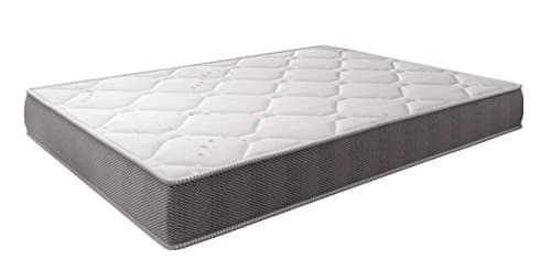 elalmacendelcolchon Matelas à mémoire de Forme, Modèle Star Plus/Mousse viscoélastique, 120 x 180 x 20 cm - Toutes Dimensions, Blanc et Gris