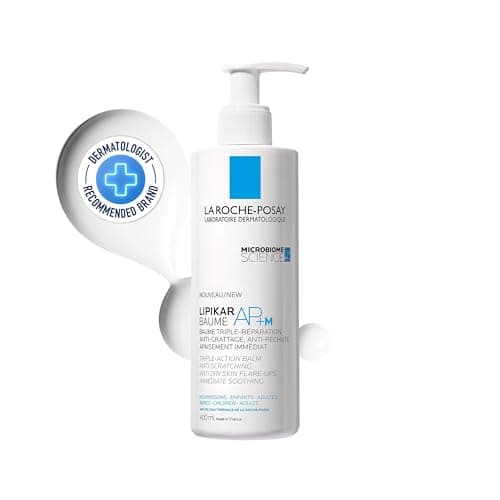 La Roche-Posay, Lipikar, Baume AP+M Relipidant Anti-Irritations, Nourrit & Apaise, Enrichi en Niacinamide & Beurre de Karité, Pour Peaux Sèches à Tendance à l'Eczéma Atopique, 400 ml