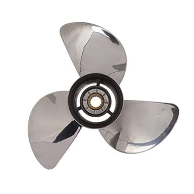 Hélice Hors-Bord, 3 Pales en Acier Inoxydable, Remplacement D'hélice de Bateau pour Moteurs Hors-Bord Yamaha 50‑130HP, 15 Dents Cannelées, RH