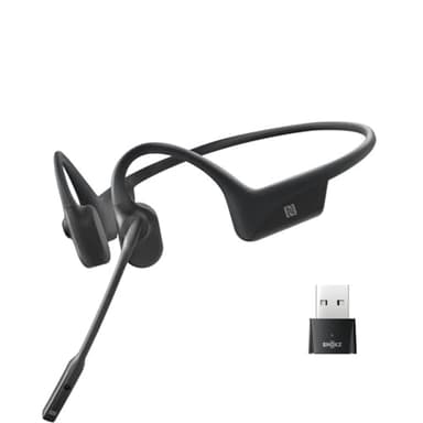 SHOKZ OpenComm UC Casque sans Fil Crochets Auriculaires Bureau/Centre d'appels Bluetooth Noir