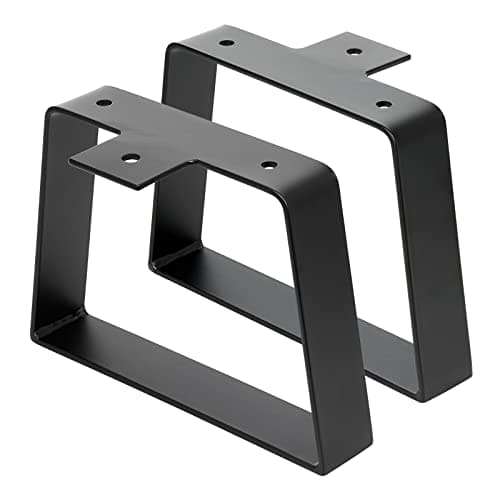 Signstek Pieds de Table trapézoïdaux Noirs de pour Meubles en métal, matériau en Fer Robuste et Design Moderne Industriel pour Table Basse, Bureau Moderne, Table de Chevet, Banc (20cm)