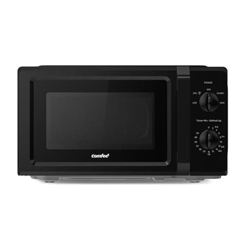 COMFEE' CMO-MP012OC(BK) Micro-ondes Onduleur, 700W de Puissance, 5 Niveaux de Puissance, Décongélation, Minuterie de 30 minutes, 19L, Noir