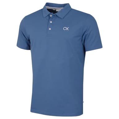 Calvin Klein Hommes Central Polo de Golf - Un Jean Bleu - L