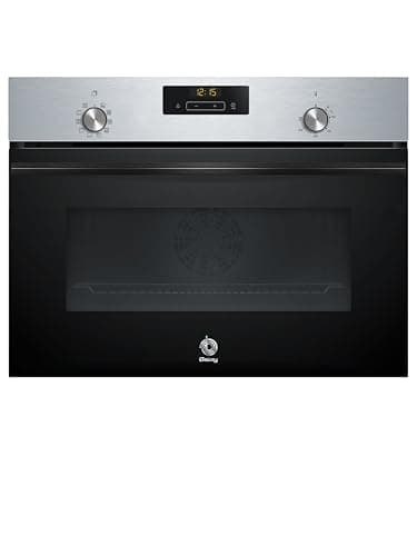 Balay - Four compact multifonction, hauteur 45 cm, contrôle confort, Aqualisis, commandes dissimulées, verre noir, 3CB4130X3