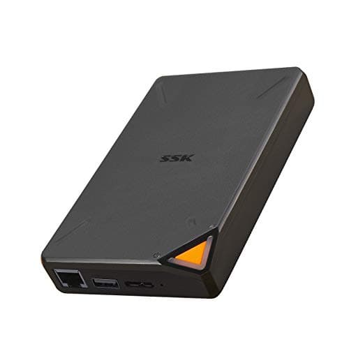 SSK Disque Dur Externe sans Fil 2To Personal Cloud Smart Storage, avec Point d'accès Wi-FI Propre, Sauvegarde Automatique, téléphone, Tablette, Ordinateur Portable, accès à Distance