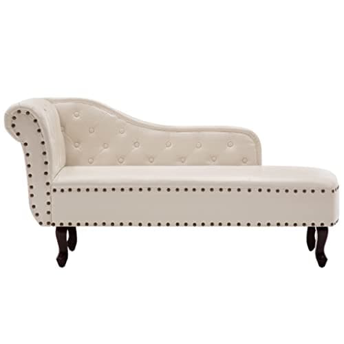 vidaXL Chaise Longue Cuir Artificiel Canapé Méridienne Salon Chambre Maison
