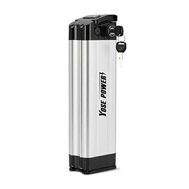 YOSE POWER Batterie de Remplacement Vélo Electrique XH370-10J 36V10.4Ah Silver Fish Lithium-ION Battery pour MiFa, Rex, Prophete, Aldi