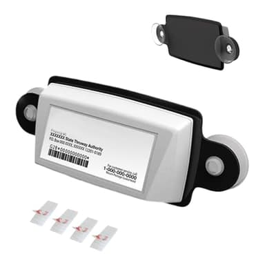 Porte-Badge Télépéage,Montage Amovible pour Pass | Ventouse à Installation Rapide avec Bandes Transparentes pour d'Immatriculation, Course, Stationnement, Permis Professionnel et Détecteur Radar