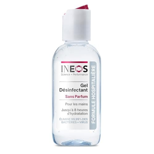 INEOS Hygienics - Gel Hydroalcoolique de Poche (50 ml) - Désinfectant pour les Mains - Formule Hospitalière, Efficace contre 99,9% des Virus et des Bactéries