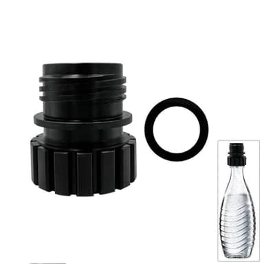 Adaptateur pour verre cristal Sodastream vers bouteille plastique noir