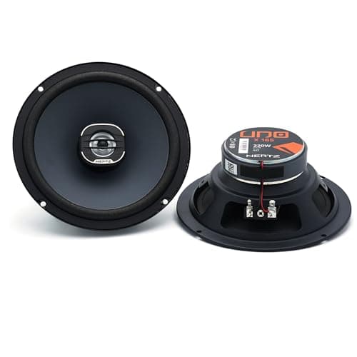 Hertz X 165 – Paire de Haut-parleurs coaxiaux 2 Voies 165 mm, 110W Peak, cône polypropylène et Tweeter PEI