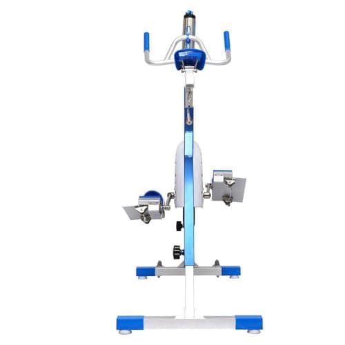 Waterflex Aquabike Aluminium WR Max WX-WRMAX1 - Vélo de Piscine Athléthique - Résistance Hydraulique - Effet Drait - Ergonomie Adaptative - Prof. 1,1-1,6m Bleu, Léger