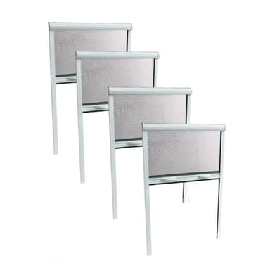 VOLET-MOUSTIQUAIRE.COM Pack éco de 4 moustiquaires enroulables alu H170 cm x L160 cm Blanc
