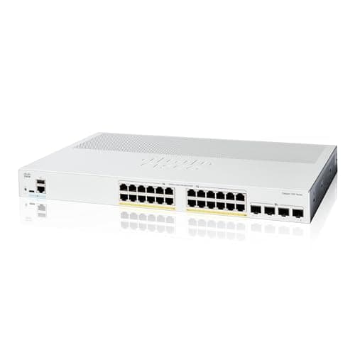 Cisco Commutateur Intelligent Cisco Catalyst 1200-24P-4X, 24 Ports GE, PoE, Ports SFP+ 4x10GE, Garantie limitée à Vie (C1200-24P-4X)
