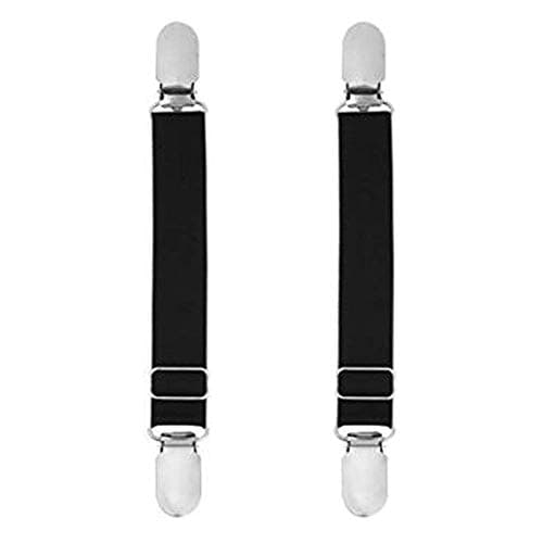 2 pièces/paire de porte-jarretelles élastiques réglables multifonctionnelles avec sangles droites et fermeture en métal (Noir), Noir , Y style