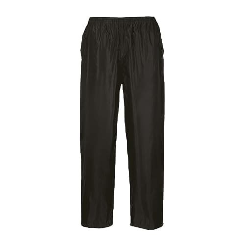 Portwest Pantalon de Pluie Classic, Couleur: Noir, Taille: 4XL, S441BKR4XL