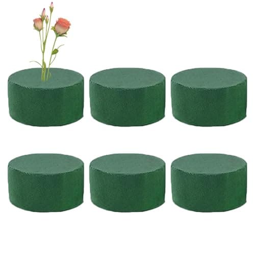 Bloc De Mousse Florale, Blocs De Mousse Florale Verte, 6 Pièces Mousse De Fleur Ronde, Floral Mousse Brique , Mousse De Bouquet, Arrangement Floral pour Mariages Et Magasins