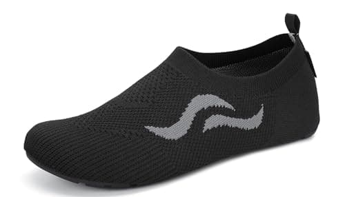 SAGUARO Chaussons Femme Homme Pantoufles Antidérapante Léger Chaussons Maison pour Extérieur Intérieur, Noir 40/41 EU