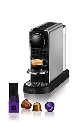 Nespresso Machine à Café Krups Citiz Platinum Titane Cafetière Dosettes YY5077FD