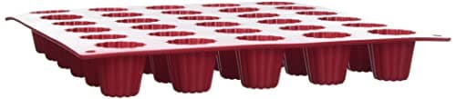 Crealys 513107 Moule à Cannelés Silicone, Rouge