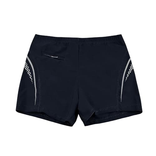 Trendy Boy Maillot de Bain pour Hommes Short de Bain séchage Rapide Boxers de Bain de compétition Homme (L, LA5888-Black)