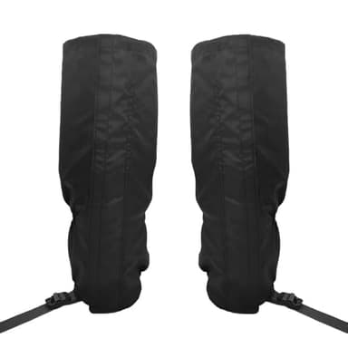 Guêtres imperméables en Noir,Guêtres de Randonnée Étanche Guêtres de Neige pour La Randonnée, Le Ski de Neige, l'escalade, la Marche (1 Paire)