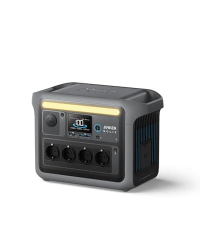 Anker SOLIX C1000 station électrique portable, générateur solaire 1 800 W, recharge totale 58 min en mode UltraFast, LiFeP04, camping ou batterie domestique d'appoint (panneau solaire en option)