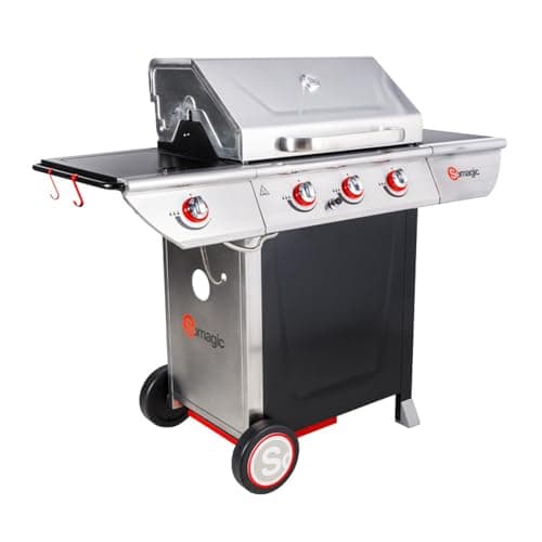 Somagic Barbecue au gaz Manhattan 350GPI - 3 brûleurs 10,5kW + réchaud