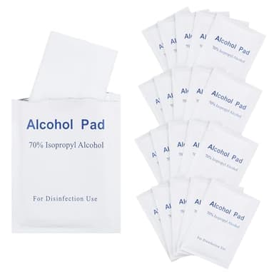 Lot de 20 Lingettes Nettoyantes,15X15CM Désinfectant Les Lingettes,Lingettes Jetables Nettoyantes Portables Emballés Individuellement Tampons Imbibés D'alcool pour Les Appareils Photo,Lunettes,Écran