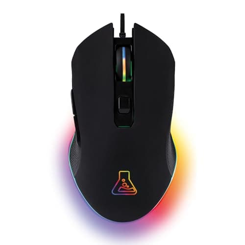 The G-Lab - Kult Helium Souris Gamer Filaire USB - Capteur Optique 800 à 6400 DPI, Rétroéclairage LED 7 Couleurs, 6 Boutons - Souris Gaming Confortable et Légère - Compatible PC PS4 Xbox One PS5