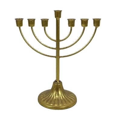 Oldmoom Chandelier Menorah 9 Branches, Hanukkah Menorah, Menorah en métal doré, Hanukkah Menorah Bougeoir Chandeliers, Vintage Candélabre, pour Hanukkah Vacances Céré onie