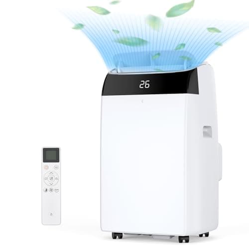 Climatiseur Mobile Silencieux 12000 BTU, Climatiseurs Portables sans Unité Extérieure,Écologique R290,Climatisation Mobile 4 Fonctions Refroidissement/Déshumidification/Ventilation/Suivi (12000 BTU)