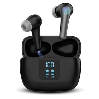 Ecouteurs Bluetooth sans Fil, Haut-parleurs de 12 mm avec Basses Puissantes, Écouteurs sans Fil Bluetooth 5.3, 40 heures D'autonomie, Résistants à L'eau Ecouteur pour les Téléphones et les Portables