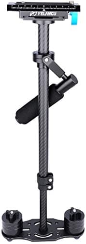 YELANGU S60T Stabilisateur de caméra portative en fibre de carbone Steadicam Steadycam avec plaque de dégagement rapide à vis 1/4" et 3/8" pour Nikon Sony Canon 5D2 MK2 DSLR jusqu'à 3 kg