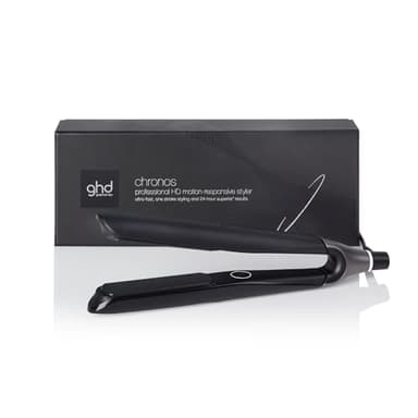ghd - Lisseur ghd Chronos - Fer à lisser professionnel (Noir) - Coiffage 3x plus rapide - Des cheveux plus brillants - 2x moins de frisottis - Sans chaleur extrême - Idéal pour tous types de cheveux