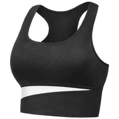 AUYAO Brassiere Sport Femme Maintien Fort, Soutien Gorge Anti Affaissement Bustier avec Rembourrage, Soutiens-Gorge de Sport Femme Confortable, Convient pour le Fitness, la Course à Pied(M)