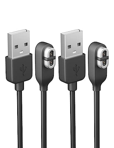 Sinoacc Lot de 2 câbles de charge pour AfterShokz Aeropex AS800 & OpenComm ASC100SG, Shokz OpenRun & OpenRun Pro S810 - Câble de charge magnétique de rechange USB pour casque AfterShokz à conduction