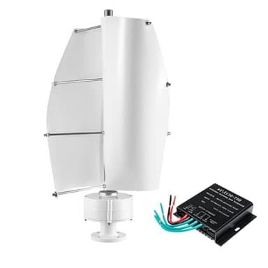 HUIZHITENGDA Éolienne à axe Vertical 8 000 W, énergie Alternative, Sortie 220 V CA, kit Complet pour Usage Domestique avec contrôleur,12v