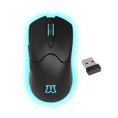 AKUMA - Souris Gaming Otaku M04 WL Rétroéclairée 3200 DPI 7 Couleurs RGB - Souris Gamer sans Fil, Rechargeable - 2,4 GHz - 6 Boutons - Compatible PC/PS4/PS5 - Noir