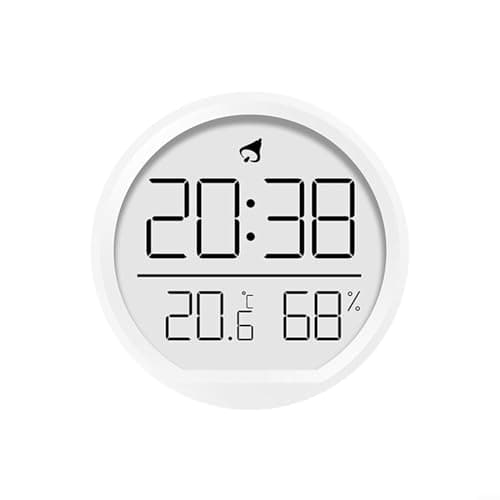 Horloge numérique compacte, thermohygromètre, température et humidité, aspiration magnétique (blanc)