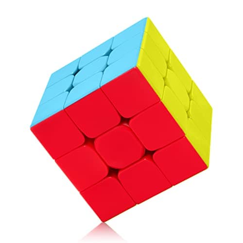 ROXENDA Cube de Vitesse 3X3 Speed Cube, Stickerless Cube Magique Facile à Tourner et à Lisser Speedcube- Tourne Plus Vite Que l'original (3x3x3)