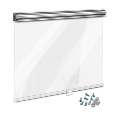 Store Enrouleur Transparent Fraîcheur,Rideau en Plastique Qualité Alimentaire Pet,Anti-poussière,Respirant,avec Poignée,pour Congélateur Armoire Vitrine,Largeur x Hauteur (45cm x 150cm)