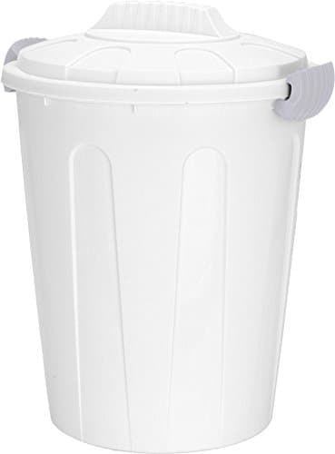 Spetebo Maxitonne Poubelle universelle avec couvercle Blanc 40 l